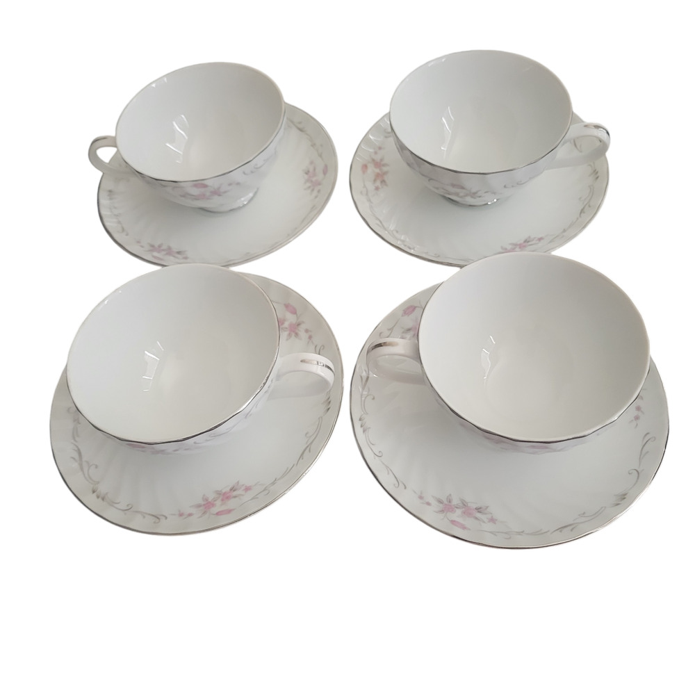 Gold Standard Cup and Saucer Quality Porcelain China Made in Japan MCM‎ Set of 4